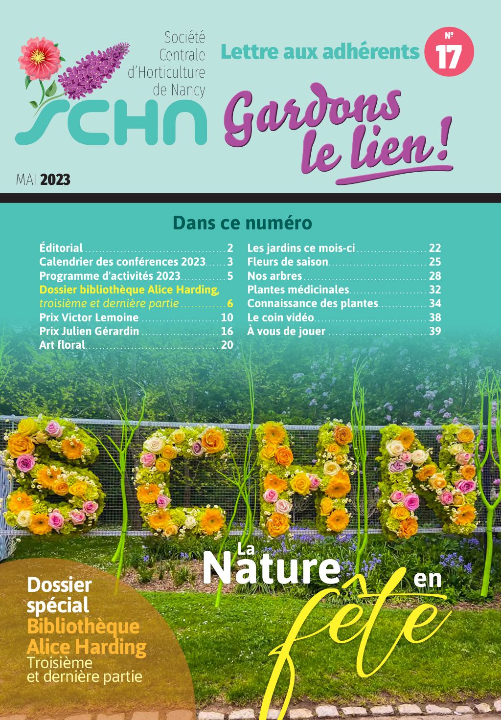 SCHN - Gardons le lien, la Lettre aux adhérents - n° 17