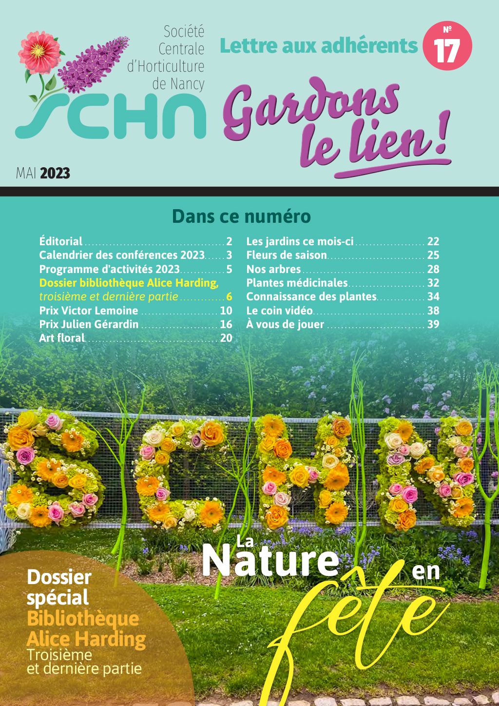 SCHN - Gardons le lien, la Lettre aux adhérents - n° 17